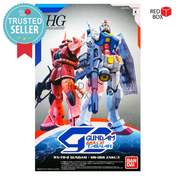 ✅Termurah Hg Rx-78-2 Gundam  Zaku Ii Set Ver. Gundam Docks At Taiwan Terbatas