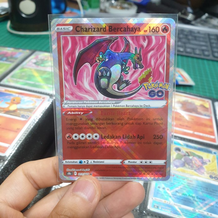 ✅Termurah Kartu Pokemon Indonesia - Pokemon Go S10B - Charizard Bercahaya Diskon