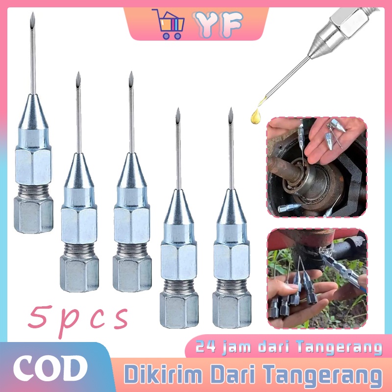 5Pcs 1/8 Kepala Nepel Pompa Gemuk Kepala Nepel Grease Kepala Grease Gun Aksesori Pistol Grease