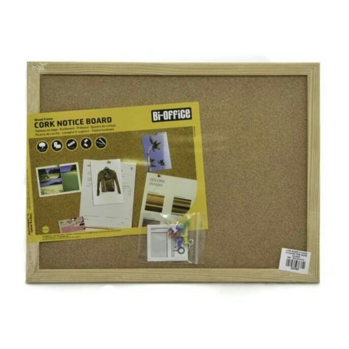 

Bi-Silque Cork Board 60X45 Cm / Pin Board / Papan Kayu Fibre