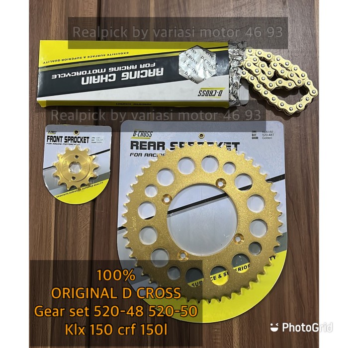 ✨COD Gear 520 Klx Klx 150 Gear Set 520 Klx 150 Gold D-Cross Original Berkualitas