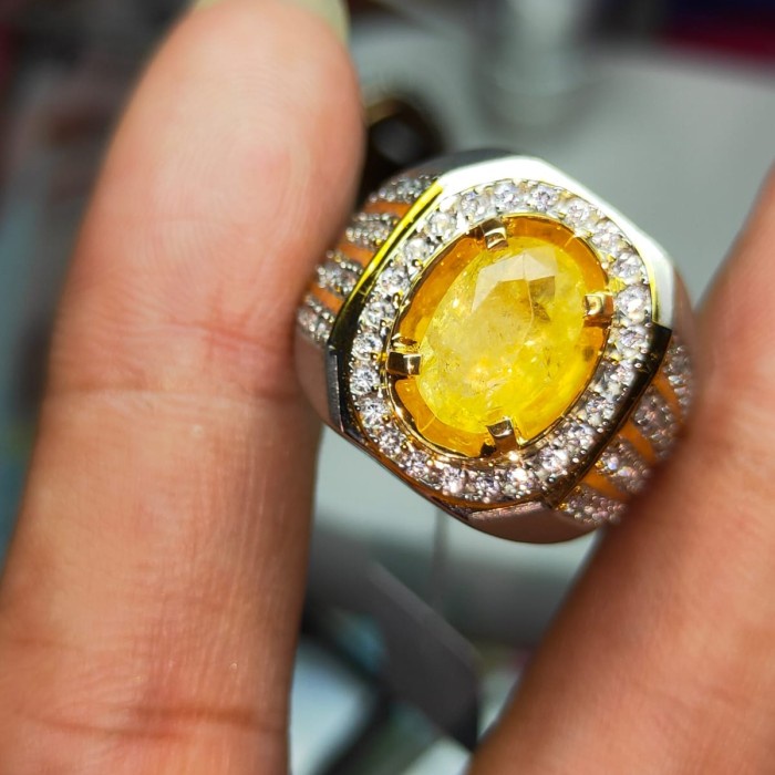 ✨Termurah Natural Yellow Sapphire Ceylon Srilanka Memo Cgl Berkualitas