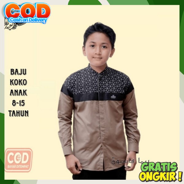 Kemeja Kko Kokoh Kidz Import Premium Koko Amak Cowok Atasan Baju Koko Anak Kecil Kpko Junior Atasan 