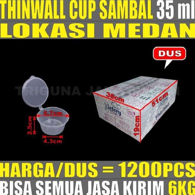 

{{{{}}] Thinwall Cup 35ml Tempat Saos Sambal Kecap Dus Semua Jasa Kirim Medan