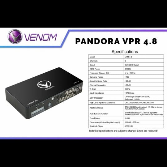 ✅Ori Prosesor Pandora Venom 4.8 Limited