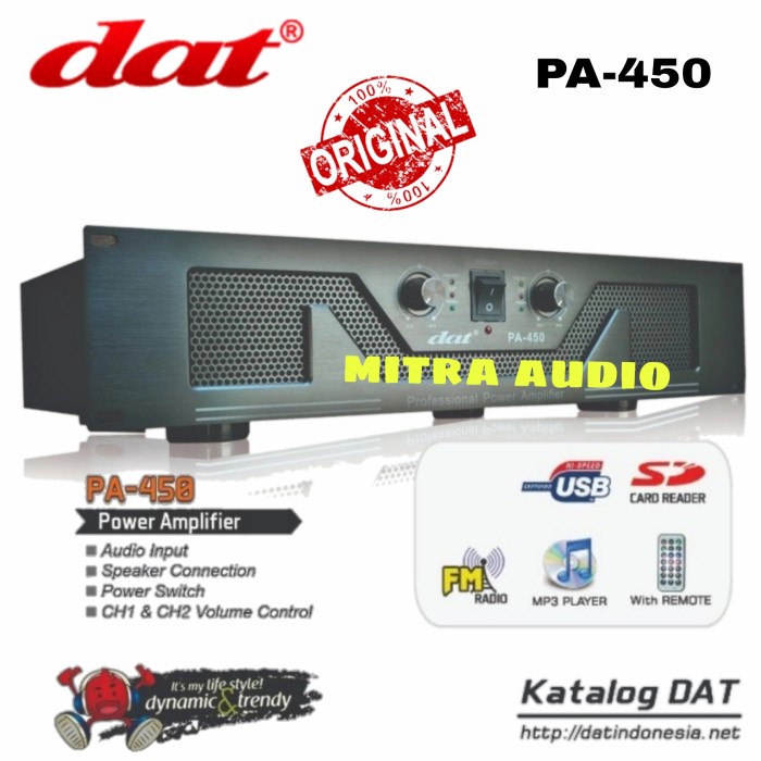 ✅New Ori Power Audio Dat Pa 450 Original Power Dat Pa450 Berkualitas