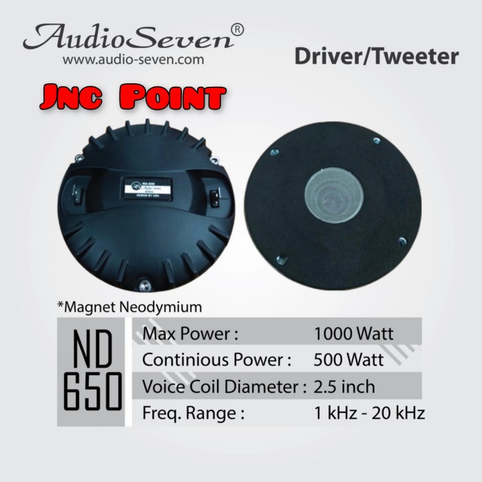 ✅Ori Tweeter / Driver Audioseven Nd 650 Original  Bukan Rcf  High Quality Diskon