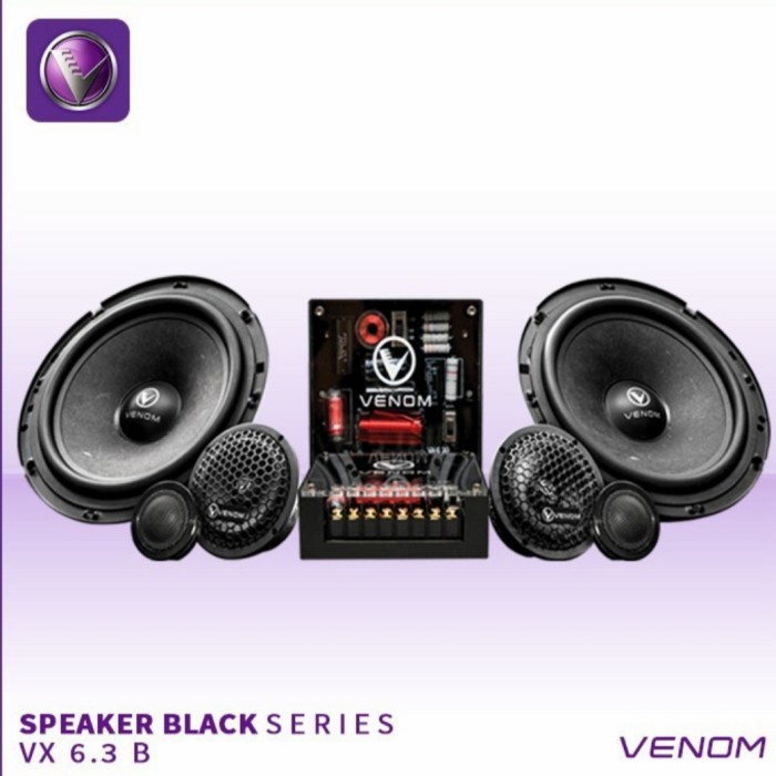 ✅New Ori Speaker 3 Way Venom Black Vx 6.3 B / Venom Black Series Diskon