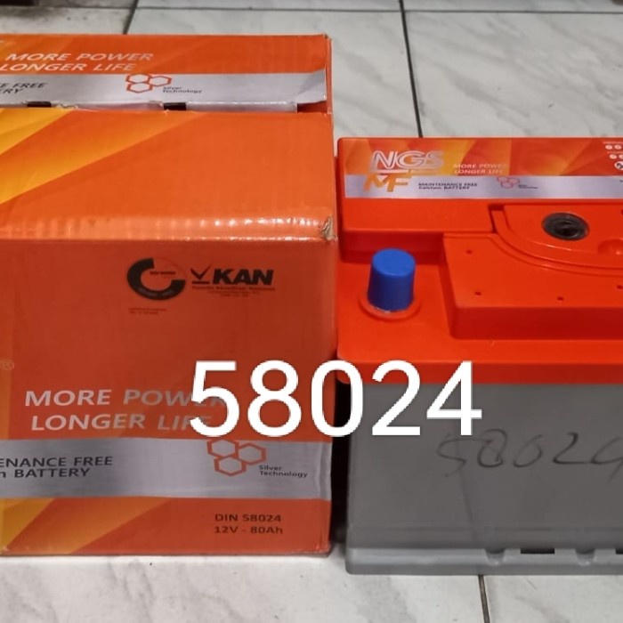 ✅New Aki Mobil Ngs Mf Din 80/58024L 12V80Ah Terbaru