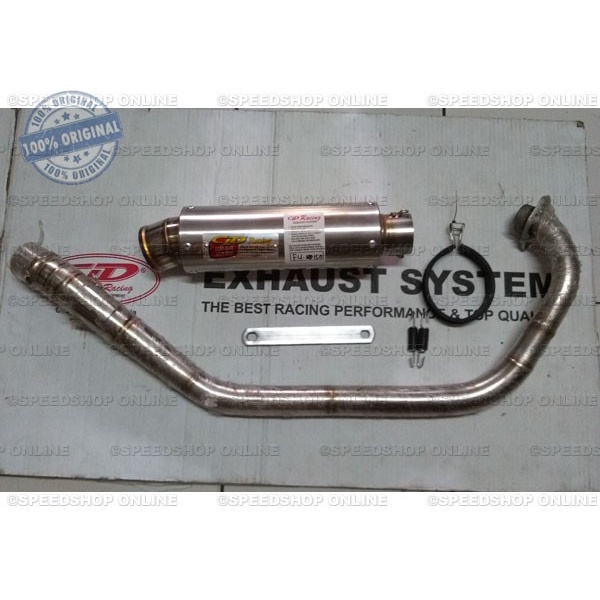 [Original] Knalpot Cld Satria Fu/Raider Type Dragrace 155Cc Silencer Bulat Doff Berkualitas