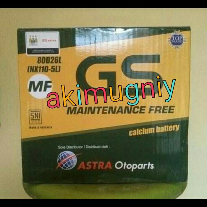 [New] Aki Gs Astra Mf 80D26L Nx110-5L 70Ah 12V Yuasa Ns Massiv Fb Diskon