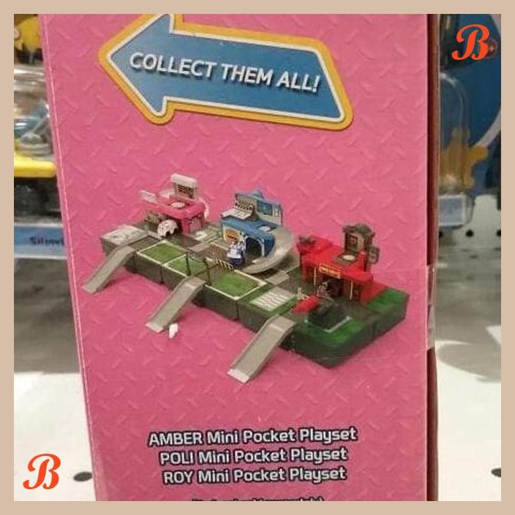 | anb | silverlit poli robocar mini poket playset amber