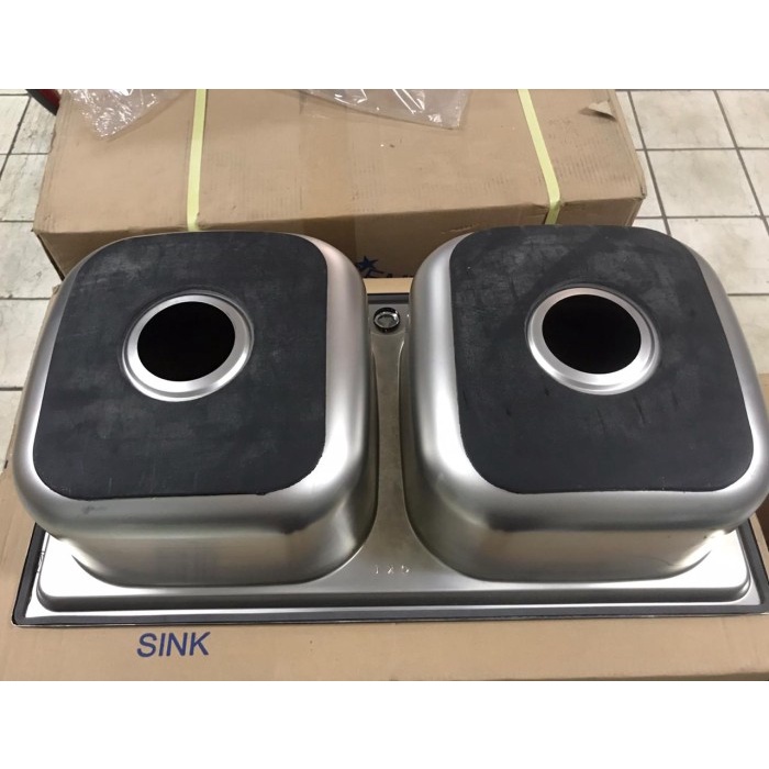 NEW SERIES BAK CUCI PIRING WASTAFEL KITCHEN SINK DOUBLE BOWL 2 DUA LUBANG ORIGINAL TERBARU