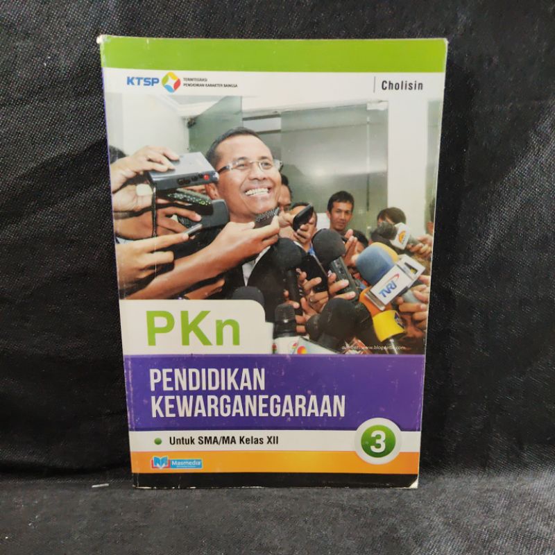 Buku Pkn kelas 12, XII, SMA, KTSP, Masmedia, Cholisin.