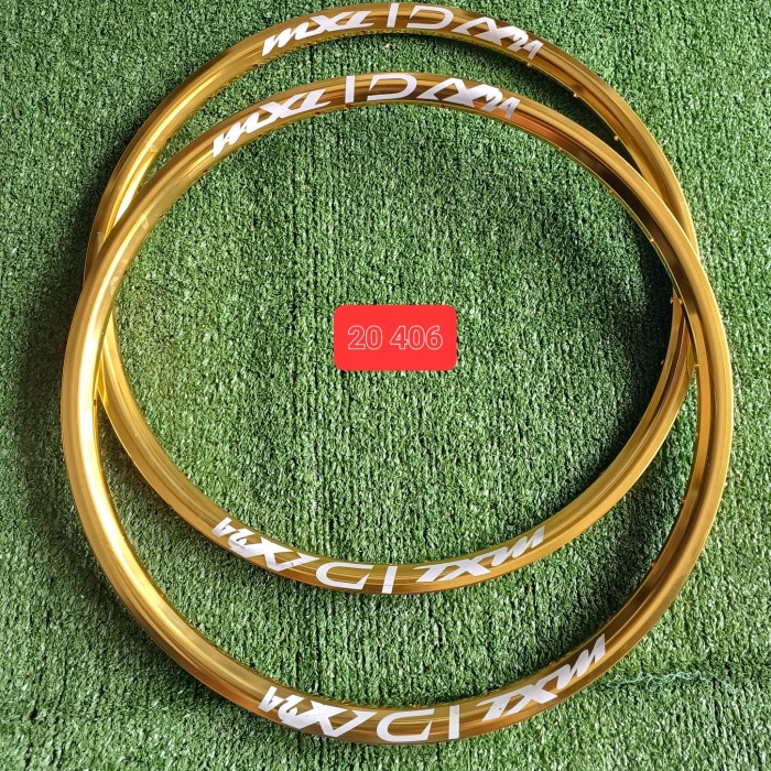 ✨Ori Rims Mxl Da24 20 406 Discbrake 28-28 Hole Gold Terbatas