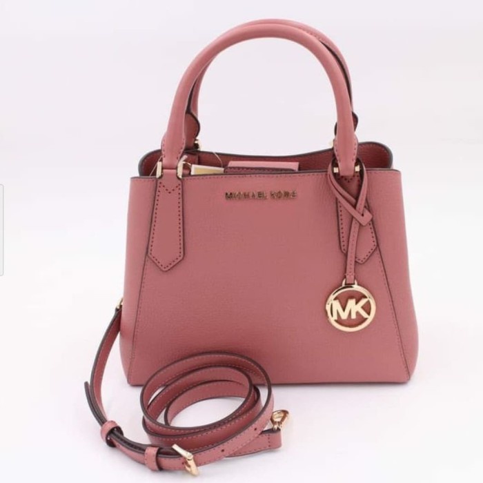 ✨New Tas Michael Kors Ori - Mk Kimberly Small Satchel Rose Terbaru