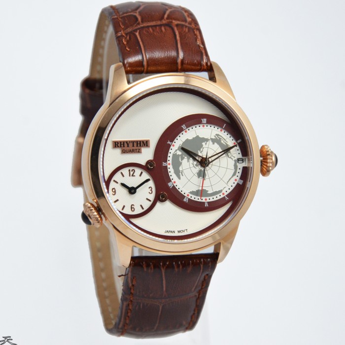 ✨Termurah Rhythm I1503L04 - Jam Tangan Pria Kulit Original - Brown Berkualitas