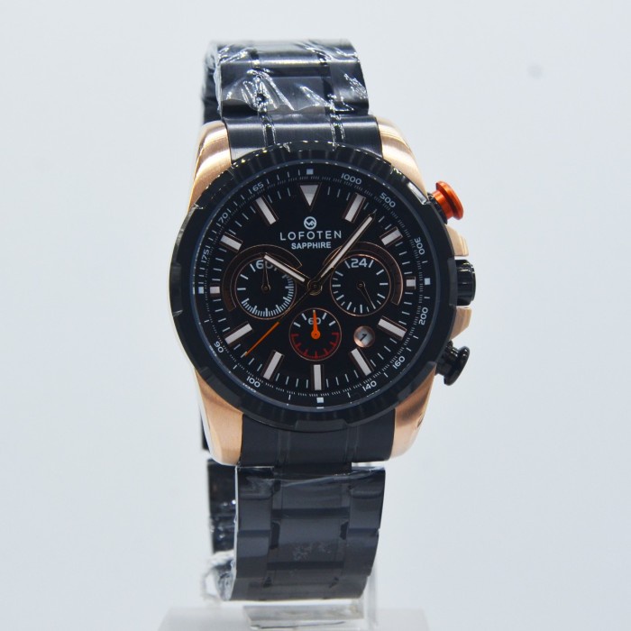 ✨Sale Lofoten 6510Mbr - Jam Tangan Pria Original - Sapphire Black Rose Limited