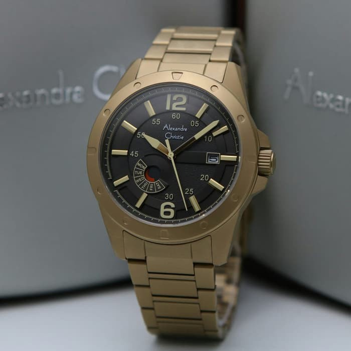 ✨Sale Alexandre Christie 6536Me / Ac6536 Bronze Black Original  Garansi Diskon