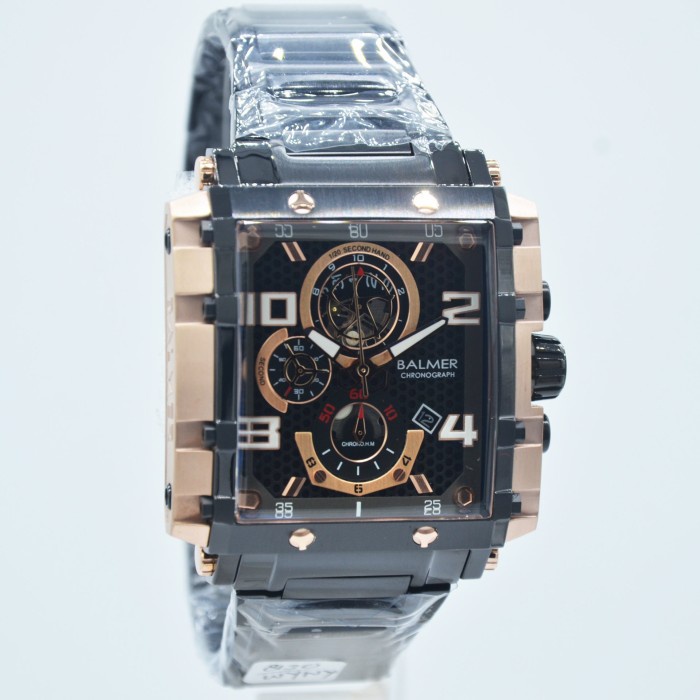 ✨Ready Jam Tangan Pria Original Balmer Chronograph 8130 Rosegold Black Berkualitas