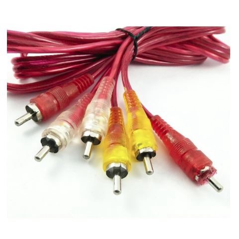"""] KABEL 3 JACK RCA TO 3 JACK RCA 1,5M TRANSPARAN