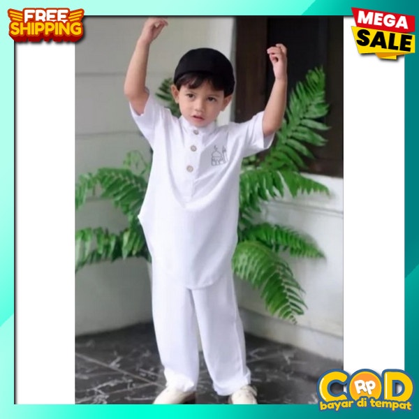 Stelam Premium Setelan Anakk Sholeh Pakaian Hafiz Santri Pondok Busana Koko Plus Celana Bahan Adem O