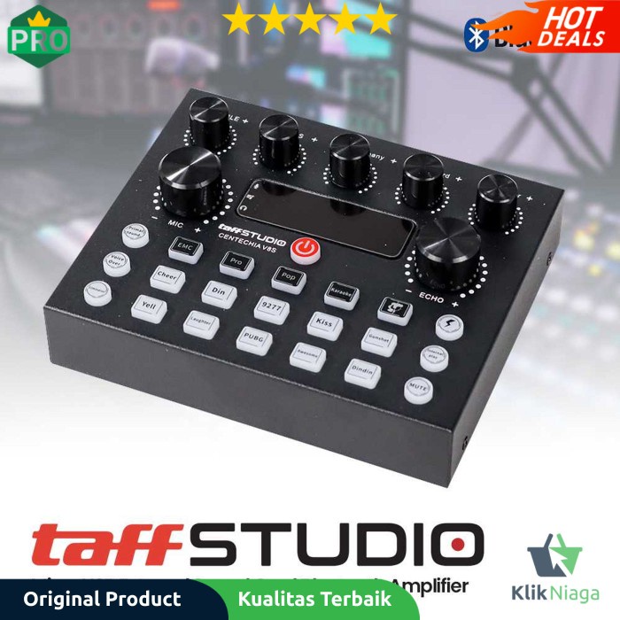 TaffSTUDIO Mixer USB External Sound Card Bluetooth Amplifier - V8S