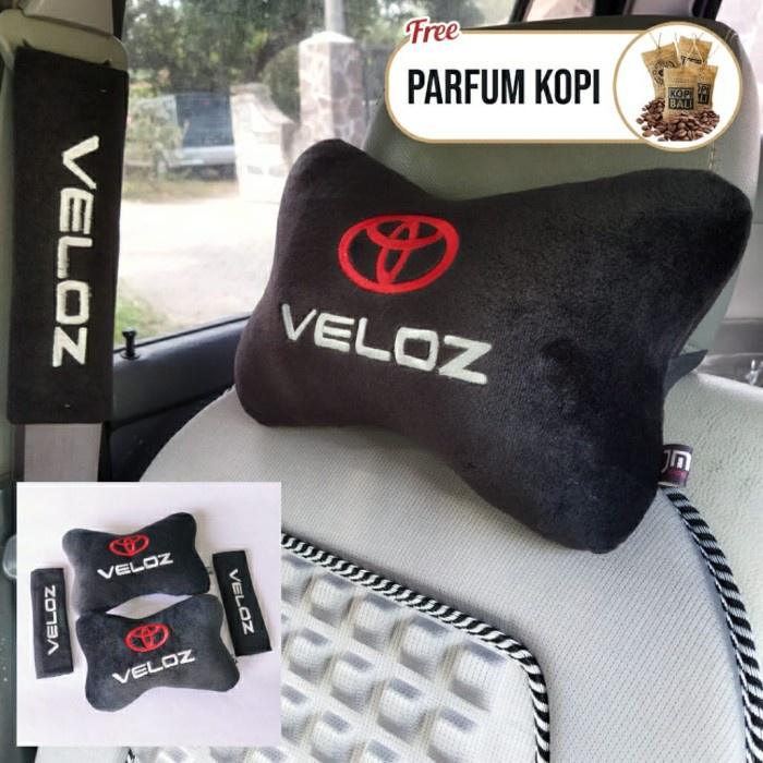 Bantal Mobil Leher Bordir GR Sport/Sandaran kepala Jok Kursi Mobil