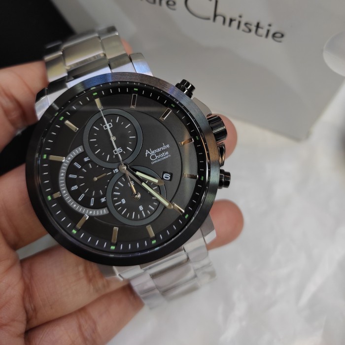 ✨Ori Jam Pria Original Alexandre Christie Ac 6350 Mc St Stainless Diskon