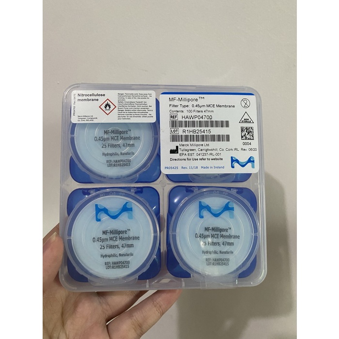 ✅Ori Mce Cellulose Membrane Filter 47Mm 0.45Um Hawp04700 Mf Millipore Limited