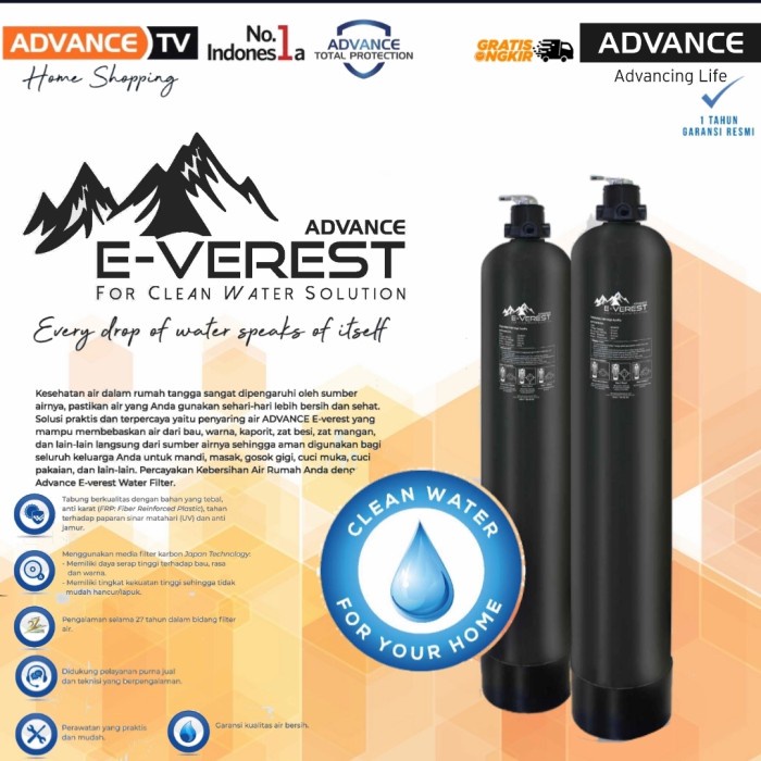 ✅Ori Advance Everest Poe Filter Air / Advance Filter Air Tanah Terbatas