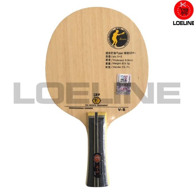 Kayu Bet Bat Pingpong Tenis Meja 729 V-5 Original Murah Bagus