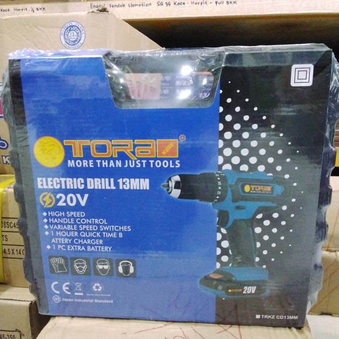 ✅Baru Mesin Bor Carger Cordless Drill 13Mm 20V Tora Berkualitas