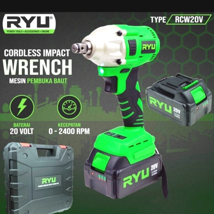 ✅Baru Mesin Pembuka Baut Dan Lain Lain Cordless Impact Wrench Ryu By Tekiro Limited