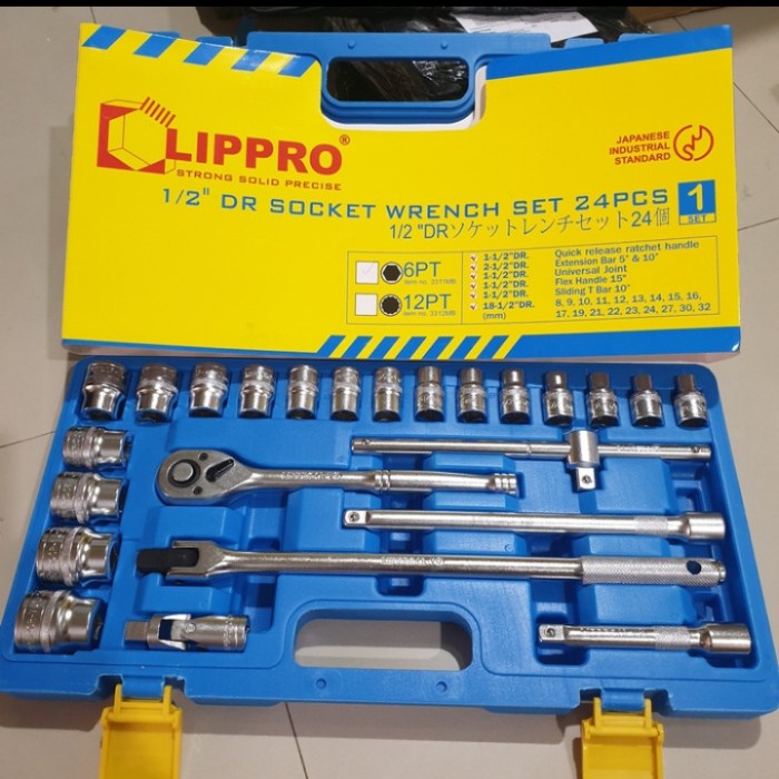 ✅Baru Kunci Shock Lippro 24 Pcs 6 Pt / Kunci Sok Set Lippro 8 32 / Kunci Sok Berkualitas