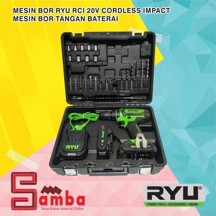 ✅Baru Mesin Bor Ryu Rci 20 V Cordless Impact / Mesin Bor Tangan Batrei Diskon