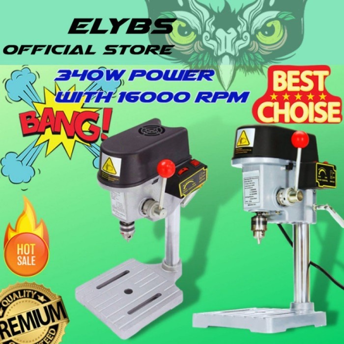 ✅Baru Mini Drill Press Mesin Bor Listrik Duduk Meja 340W Power 16000Rpm Terbaru