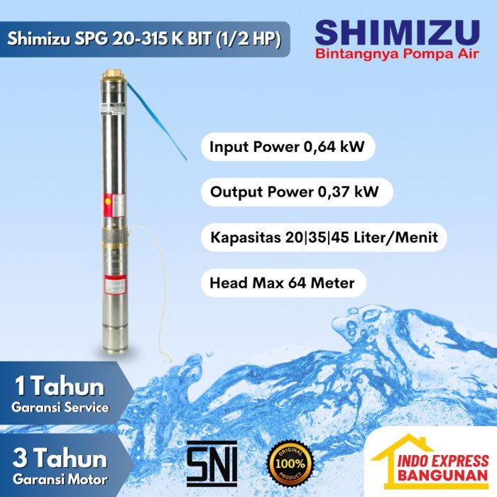 [Ori] Shimizu Spg 20 315 K Bit Submersible Pump Garansi Resmi Diskon