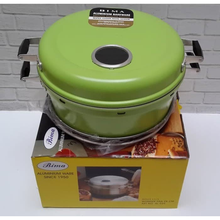 

[Baru] Bima Baking Pan Besar 28Cm Wonder Pan Green Hijau Al039Wh Anti Lengket Terbatas