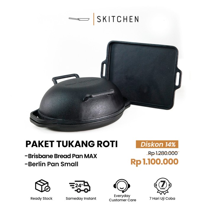 

[Baru] Paket Tukang Roti By Skitchen - Brisbane Pan Max Berlin Pan S Limited