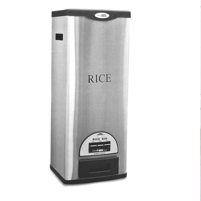 [Baru] A301 Dispenser Tempat Beras 30 Kg Rice Box Stainless Resto Catering Limited