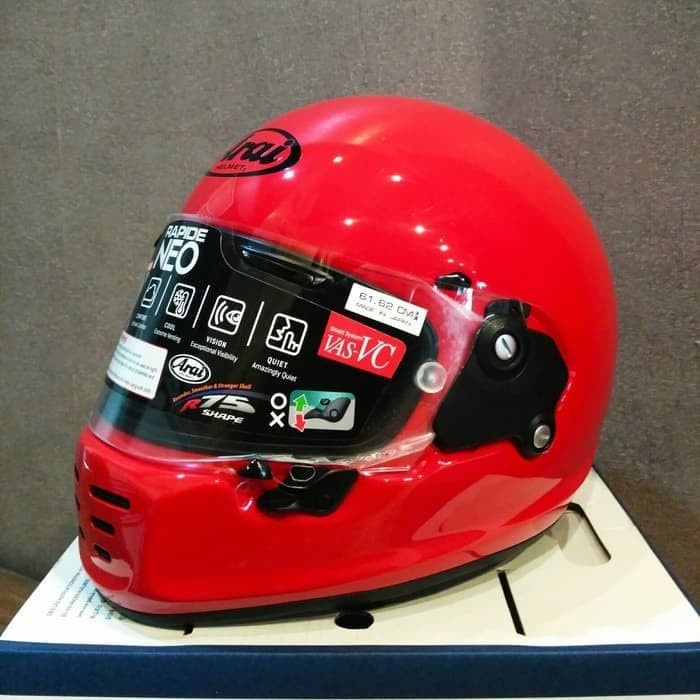 ✨Termurah Arai Rapide Neo Red New  Helm Motor Full Face I Retro Vintage Classic Diskon