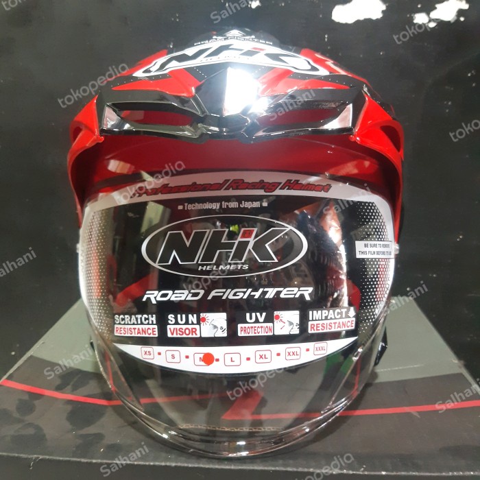✨Termurah Helm Nhk Predator Crypton Motif Royal Red/Black Limited