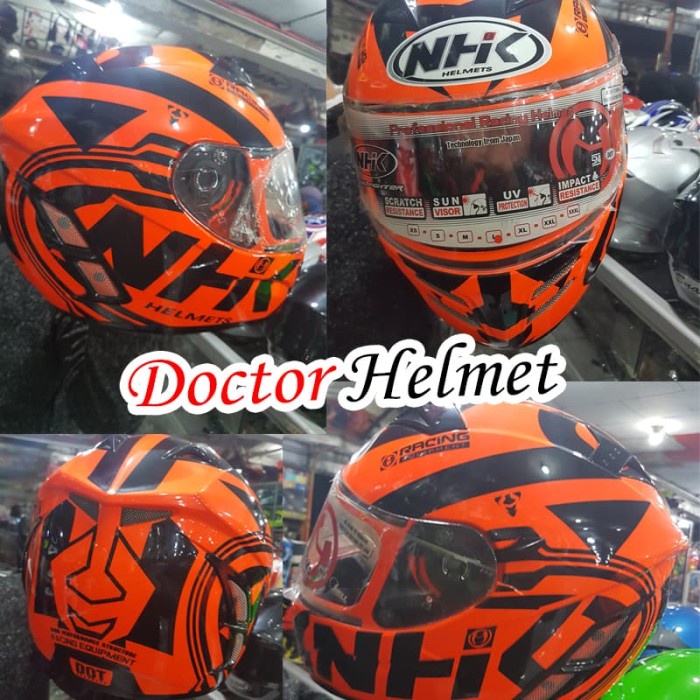 ✨Termurah Helm Nhk Terminator Motif Road Fighter Double Visor Fullface New Terbaru
