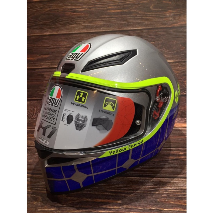 ✨Termurah Agv K1 Rossi Mugello 2015  Helm Full Face  Agv Mugello Original Berkualitas