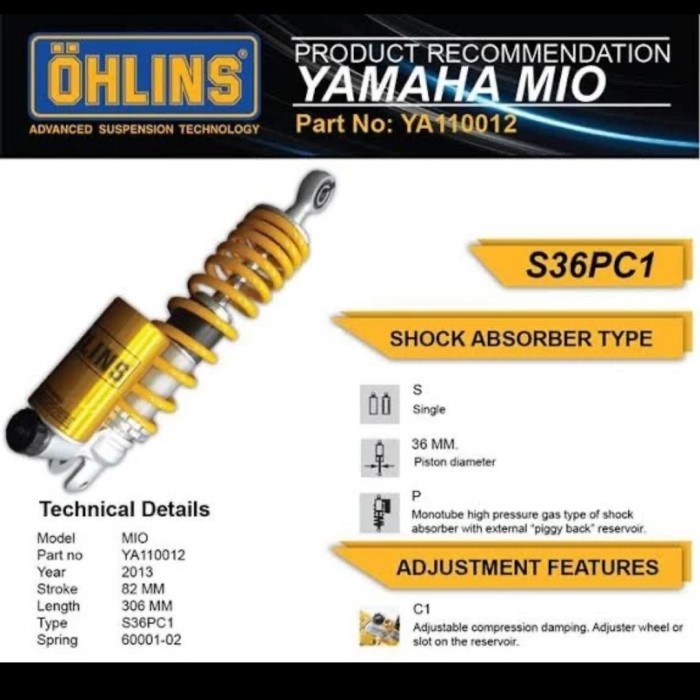 ✨Sale Termurah Shock Shockbreaker Ohlins Honda Scoopy 2021 Original Berkualitas