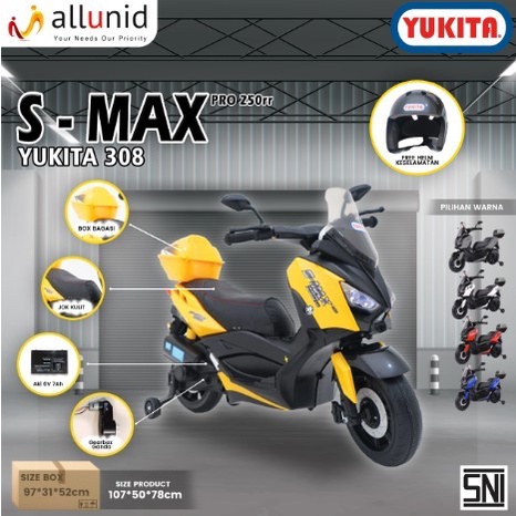 ✨Sale Yukita 308 S-Max Motor Aki Mainan Anak Diskon