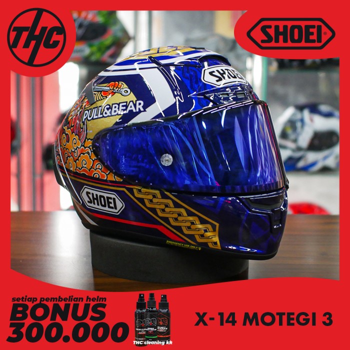 ✨Termurah Shoei Helmet X-Fourteen X-14 Tc-2 Motegi 3 Terbaru