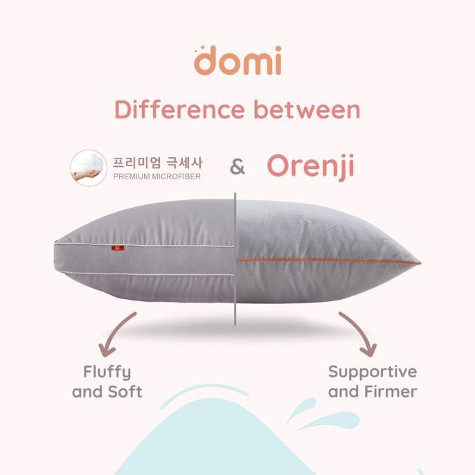 [Promo Bundling] Domi Bantal Microfiber Grey + Domi Guling Microfiber