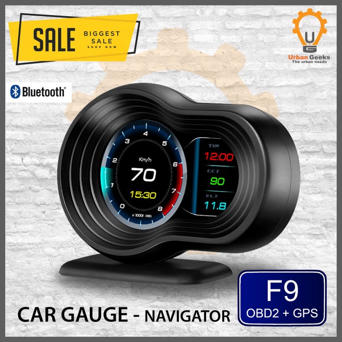NEW HEAD UP DISPLAY BLUETOOTH HUD OBD2 GPS NAVIGATOR SPEEDOMETER DIGITAL ORIGINAL TERBARU